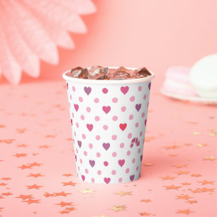 Gobelets En Papier Eric Carle Valentine Heart Polka Dot Motif