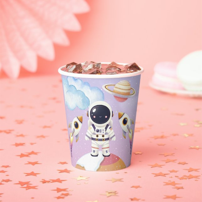 Gobelets En Papier Espace aquarelle Baby shower Little Explorer (Insitu)