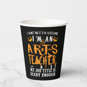 Gobelets En Papier Espèce Teacher Halloween Funny Costume