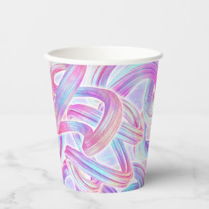 Gobelets En Papier eurobeat holorave - rose et bleu :