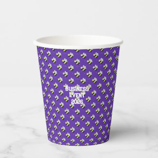 Gobelets En Papier Événement d'affaires abeille bourdonnante Purple 8