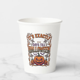 Gobelets En Papier Exactement Jours Avant Halloween Citrouille Chauve