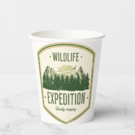 Gobelets En Papier Expédition WildLife en plein air Vacances d'étéT-s