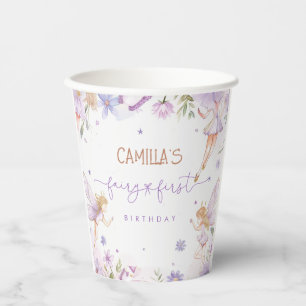 Gobelets En Papier Fairy First Girl Birthday Party