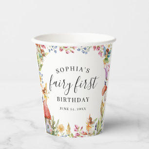 Gobelets En Papier Fairy Premier anniversaire 1er anniversaire