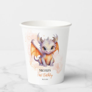Gobelets En Papier Fairy-tale Bébé Dragon Enfants Anniversaire