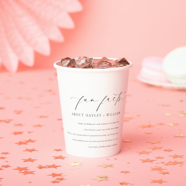 Gobelets En Papier Faits amusants sur le mariage d'Ellesmere (Insitu)