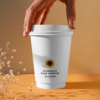 Gobelets En Papier Fall Sunflower Baby Shower