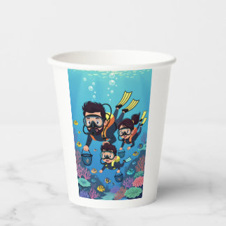 Gobelets En Papier Family Scuba Diving Fun