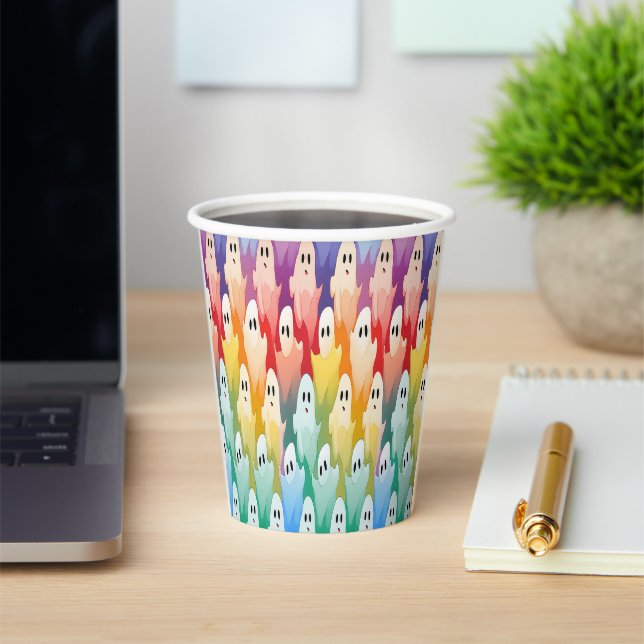 Gobelets En Papier Fantômes arc-en-ciel (Insitu)