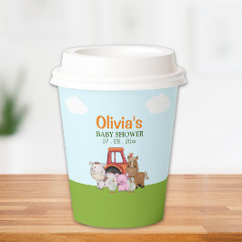 Gobelets En Papier Farm Animals Baby Shower Party