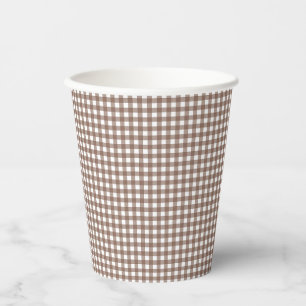 Gobelets En Papier Faye et Lauren Brown En vichy