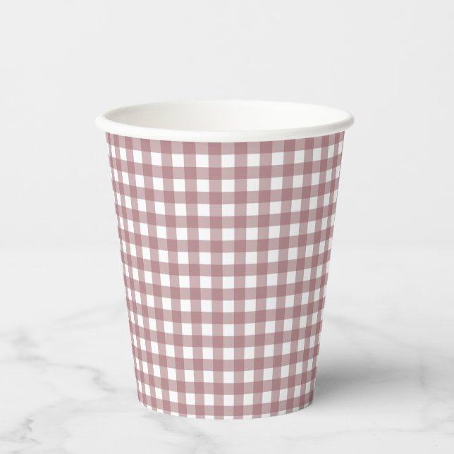 Gobelets En Papier Faye et Lauren Fall Pink En vichy (Recto)