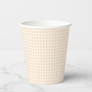 Gobelets En Papier Faye et Lauren Peach En vichy