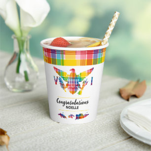 Gobelets En Papier Félicitations Îles Vierges américaines Madras Drap