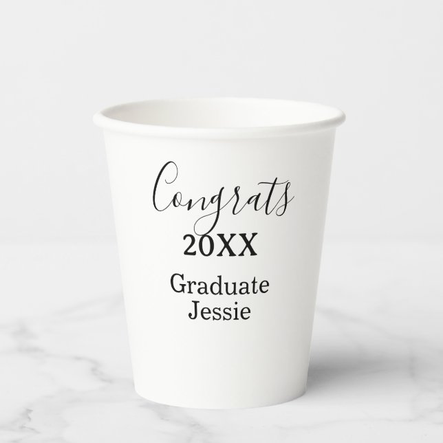 Gobelets En Papier Félicitations simples pour la remise des diplômes  (Recto)