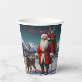 Gobelets En Papier Festif Père Noël Père Noël