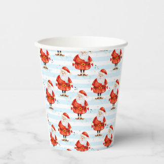 Gobelets En Papier Festive Cute Santa Claus