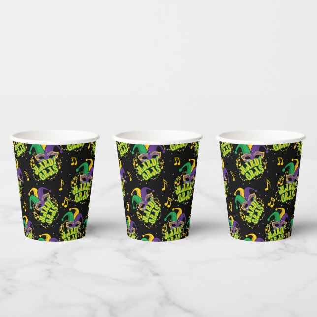 Gobelets En Papier Festive Mardi Gras (Multi)