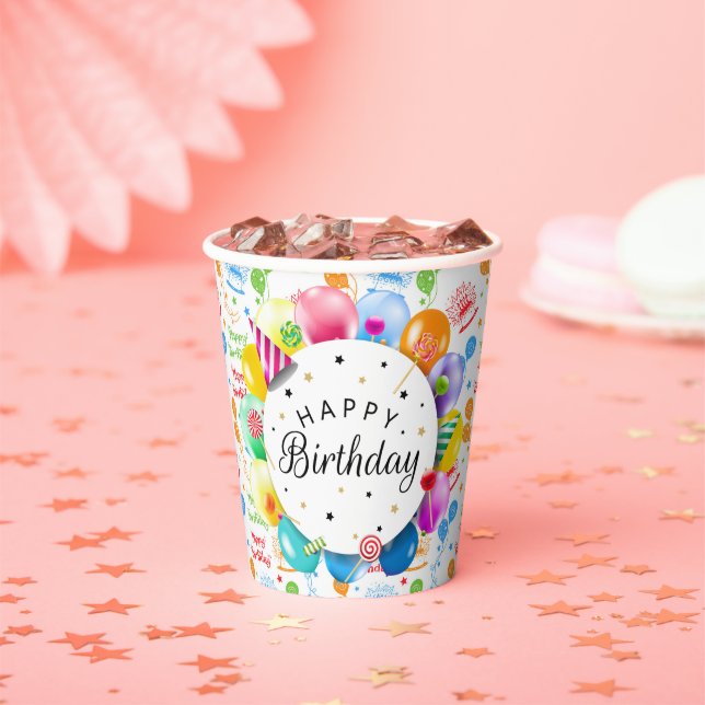 Gobelets En Papier Fête d'anniversaire (Insitu)