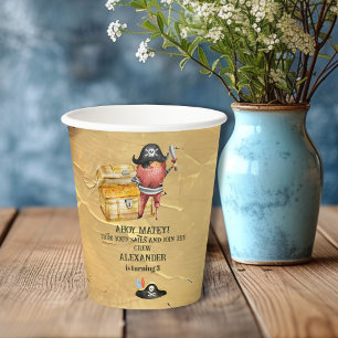 Gobelets En Papier Fête d'anniversaire à thème Pirate