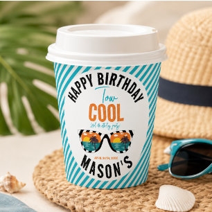 Gobelets En Papier Fête d'anniversaire de 2 ans de Two Cool Boy