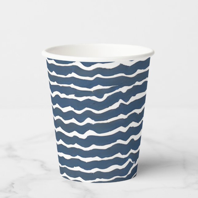 Gobelets En Papier Fête d'anniversaire de requins (Recto)