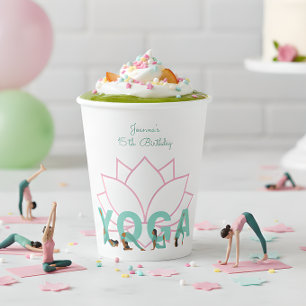 Gobelets En Papier Fête d'anniversaire de Yoga