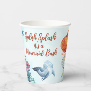 Gobelets En Papier Fête d'anniversaire des filles de Bash Splish Spla