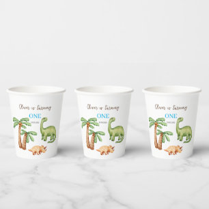 Gobelets En Papier Fête d'anniversaire Dino-mite