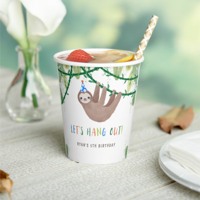 Gobelets En Papier Fête d'anniversaire en bleu et blanc (Insitu)