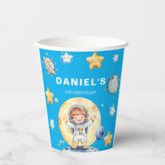 Gobelets En Papier Fête d'anniversaire personnalisée sur le thème de