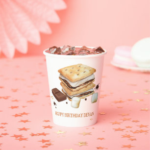 Gobelets En Papier Fête d'anniversaire S'mores