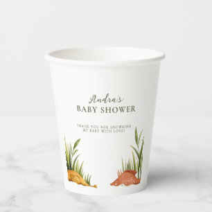 Gobelets En Papier Fête de douche de bébé garçon pêche rustique