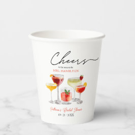 Gobelets En Papier Fête de Fiançailles avec des Cocktails Mignons