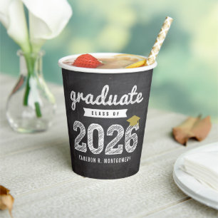 Gobelets En Papier Fête de fin d'études au tableau noir Promotion 202