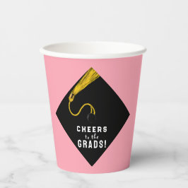 Gobelets En Papier Fête de graduation rose