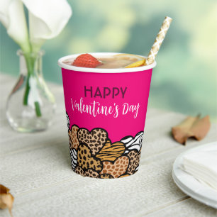 Gobelets En Papier Fête de la Saint-Valentin au coeur Poster de anima