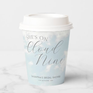 Gobelets En Papier Fête de mariage Cloud Nine Bleu Ciel Nuageux Moder