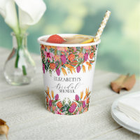 Fête de mariage floral tropical rose orange coloré