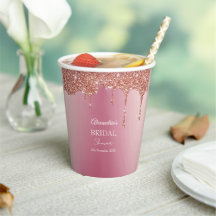 Fête de mariage girly rose pailletée fondante