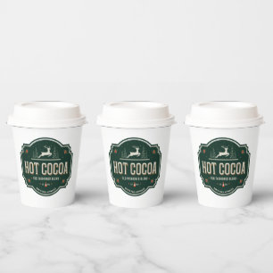 Gobelets En Papier Fête de Noël au cacao chaud