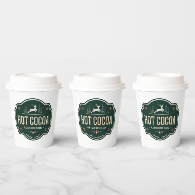 Gobelets En Papier Fête de Noël au cacao chaud (Multi)