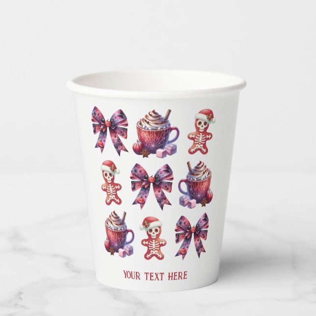 Gobelets En Papier Fête de Noël Ier Halloween (Recto)