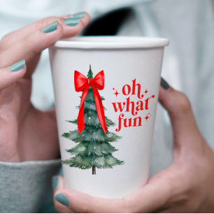 Gobelets En Papier Fête de Noël Oh quel plaisir
