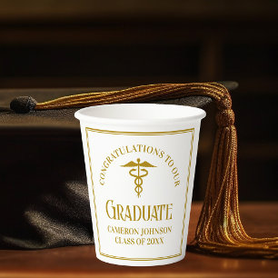 Gobelets En Papier Fête de remise des diplômes de l'école de médecine
