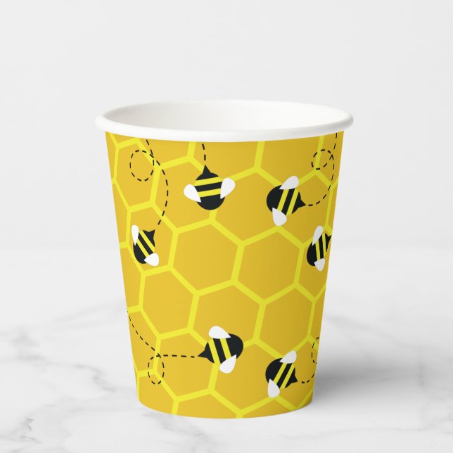 Gobelets En Papier Fête des abeilles Fête des enfants (Recto)