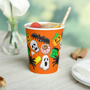 Gobelets En Papier Fête des Candies Éffrayantes d'Halloween