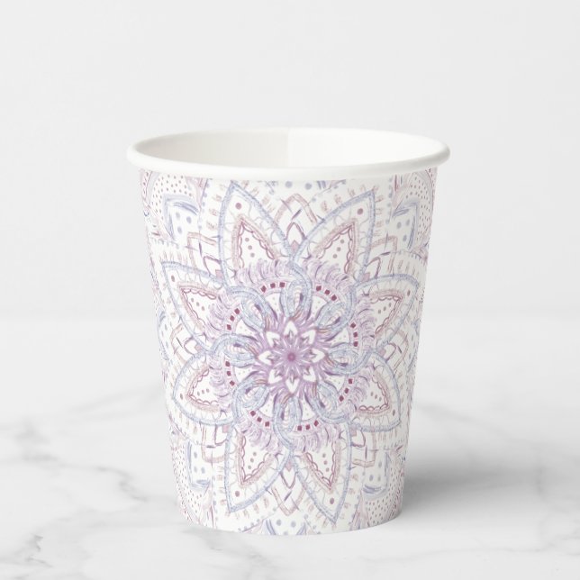 Gobelets En Papier Fête des mariées complexe Pastel rose & bleu Manda (Gauche)
