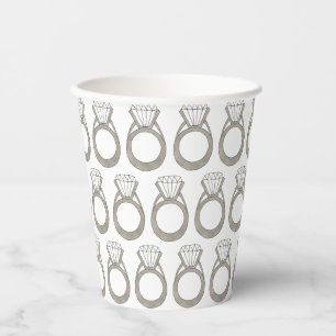 Gobelets En Papier Fête des mariées de Fiançailles de Mariage de bagu